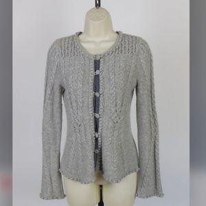 Anthropologie Laureate Lane Angora Gray Cardigan